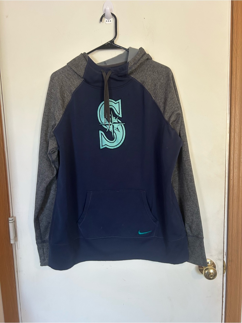 Nike Navy & Gray Seattle Mariners Pullover Hoodie XXL